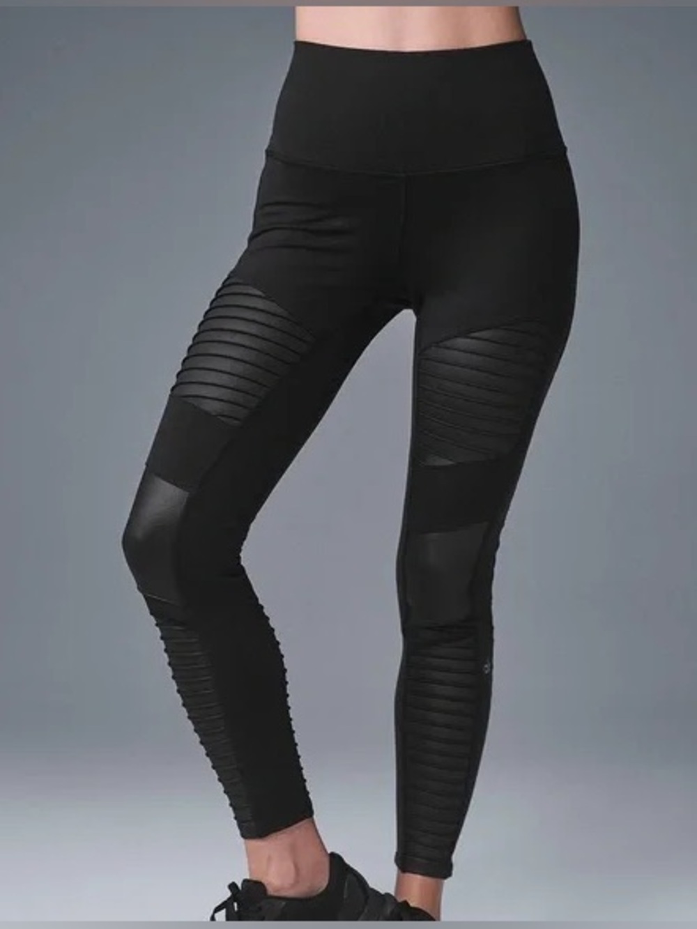 ALO Yoga High-Waist Black Moto Leggings Size XS